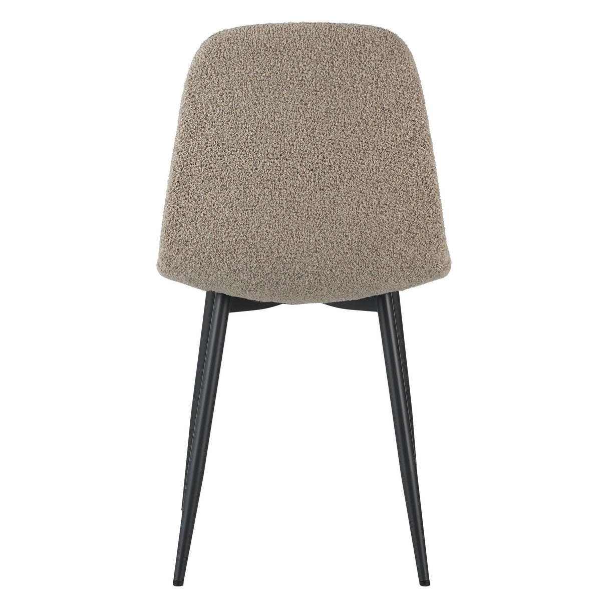 Set of 4 Scandinavian Dining Chairs Latte Bouclé Fabric Swift - Without Armrests 