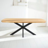 Dining Table Mikkel Oak Danish Oval Matrix Frame Small