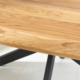 Dining Table Mikkel Oak Danish Oval Matrix Frame Small