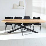Dining Table Mikkel Oak Danish Oval Matrix Frame Large