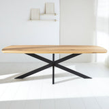 Dining Table Mikkel Oak Danish Oval Matrix Frame Large