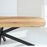 Dining Table Mikkel Oak Danish Oval Matrix Frame Large