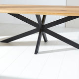 Dining Table Mikkel Oak Danish Oval Matrix Frame Large