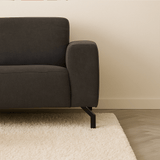 Verona Industrial Corner Sofa Fabric Anthracite Left