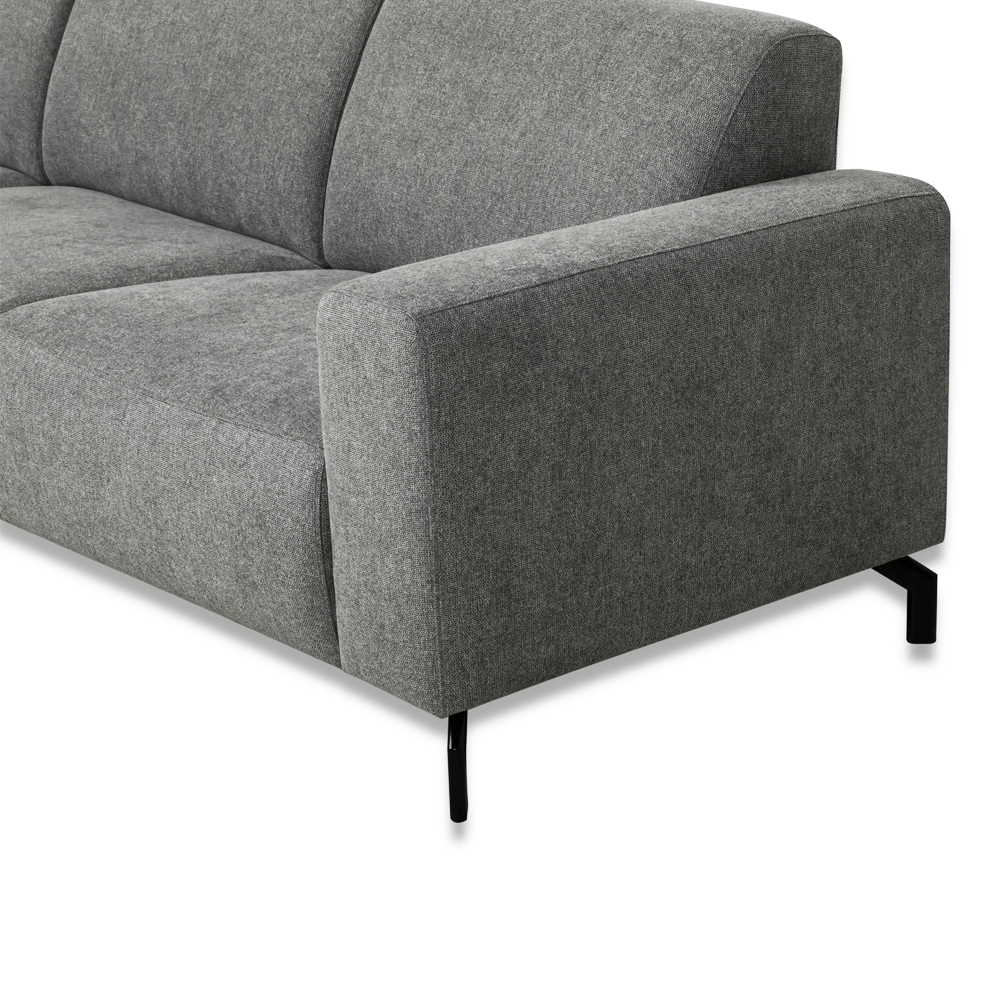 Verona Industrial Corner Sofa Fabric Gray Right