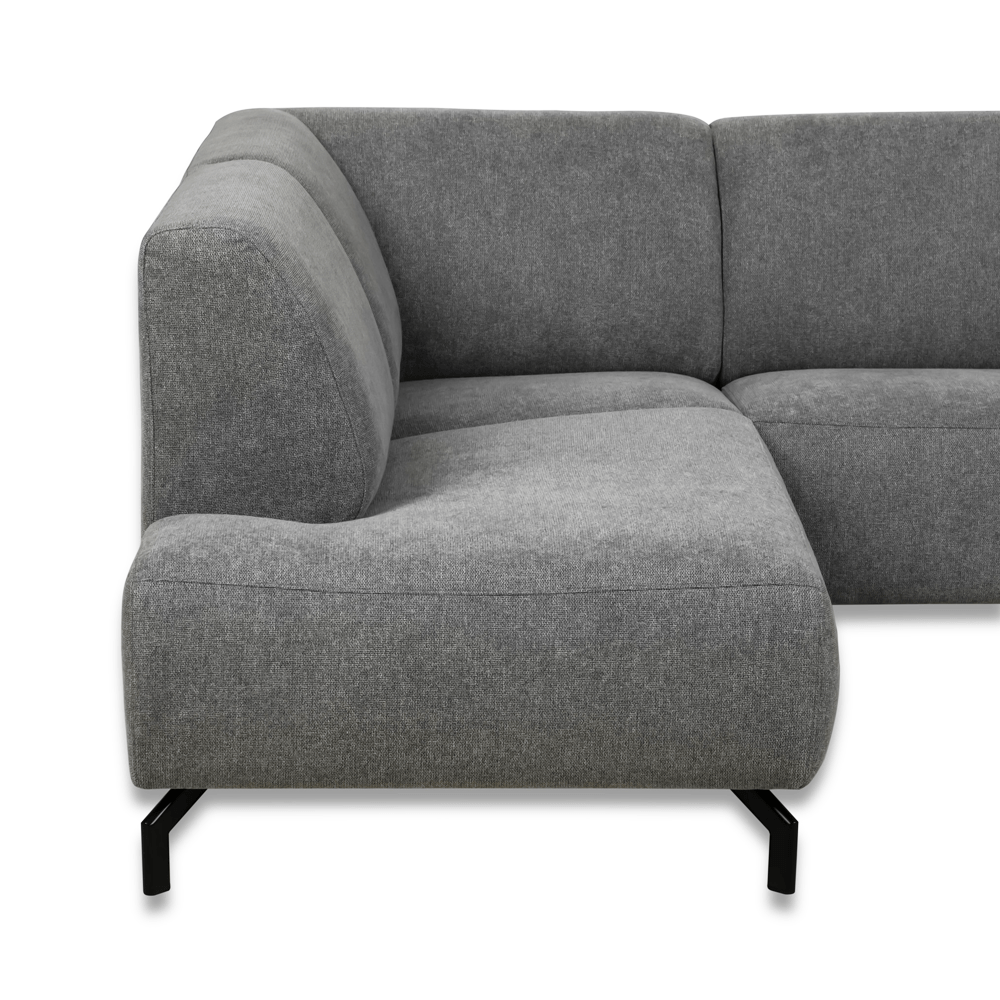 Verona Industrial Corner Sofa Fabric Gray Right