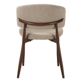 Japandi Dining Chair Yuka Sand - Walnut Look Frame 