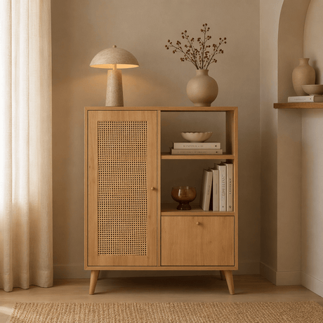 Wall cabinet Hazeran Multi oak beech wood 40x110x cm