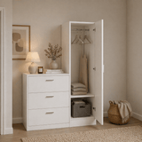 Wall cabinet Jade white melamine 60x72x47 cm