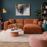 Corner sofa Wayne Chenille Taupe 260cm - Left & Right Mountable