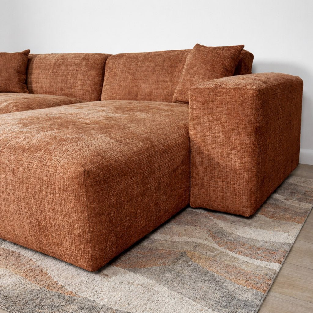 Corner sofa Wayne Chenille Taupe 260cm - Left & Right Mountable