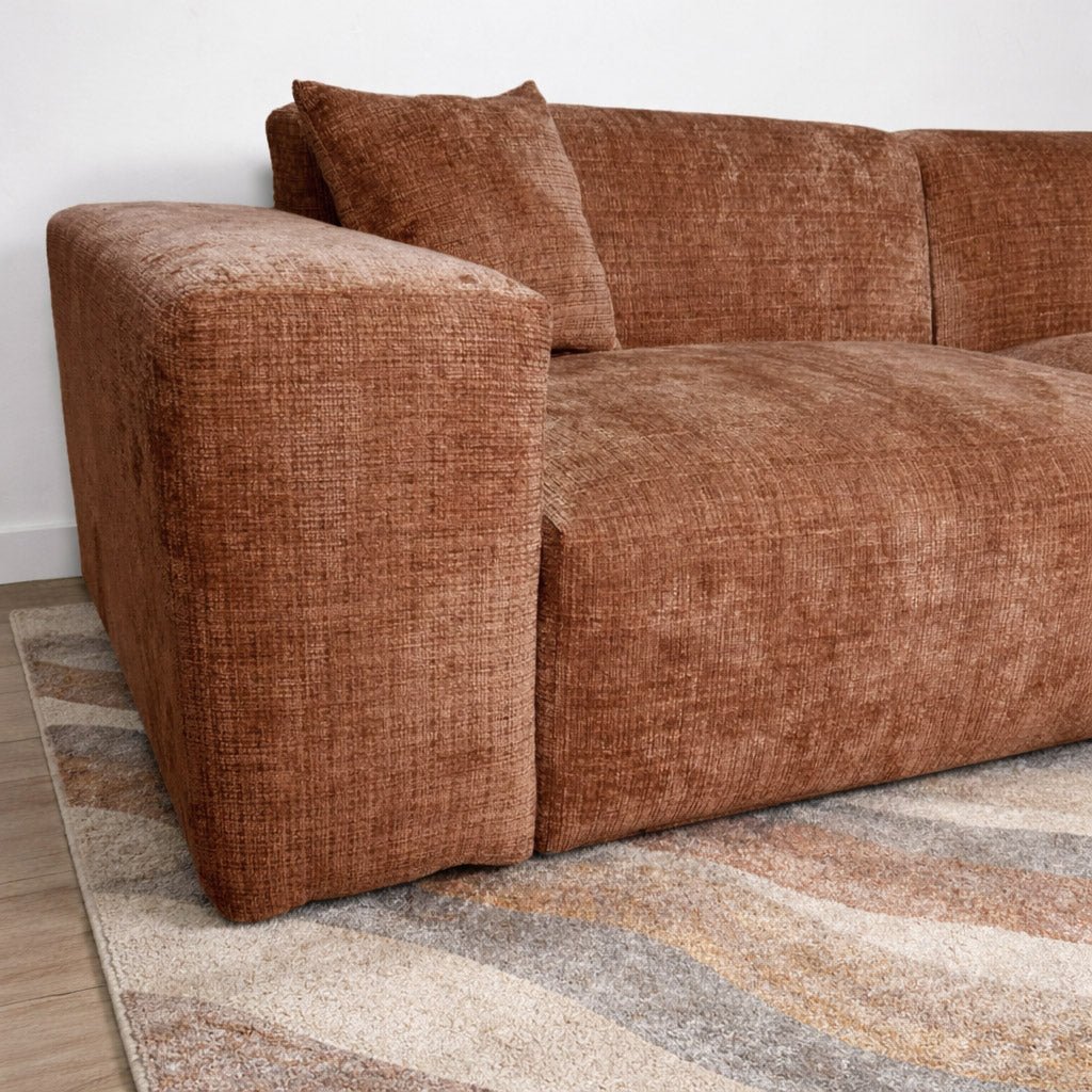Corner sofa Wayne Chenille Taupe 260cm - Left & Right Mountable