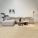 Modular Bank 3-seater with Hocker Doblo Beige