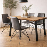 Industrial Dining Chair Viano Anthracite - Without Armrests