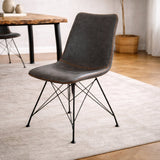 Industrial Dining Chair Viano Anthracite - Without Armrests
