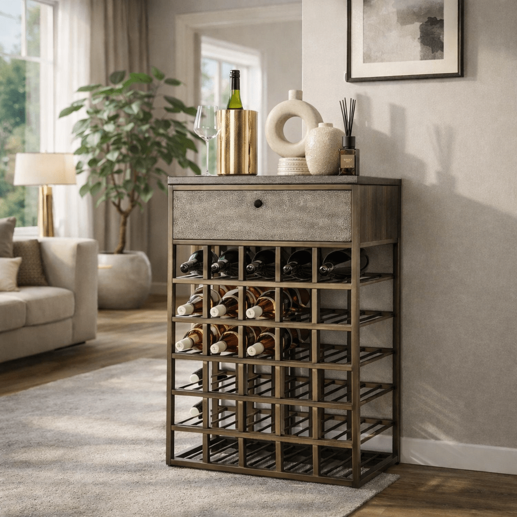 Wine cabinet Ferre Metal Antique Bronze