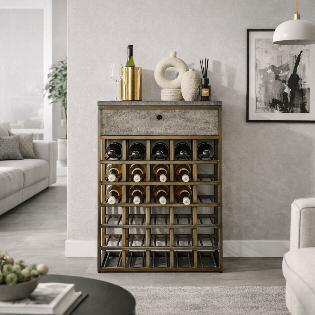 Wine cabinet Ferre Metal Antique Bronze