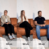 Corner sofa anthracite robust eco-leather Barin - left 