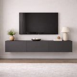 West Floating TV Cabinet Anthracite 150 cm Melamine