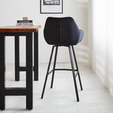 Barkruk Elise Velvet Dimehouse Zwart LxBxH 95x59x57 Velvet Sfeerfoto schuin achteraanzicht