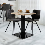 Robin Robson Oak table top Dimehouse Brown LxWxH 66x66x7 Melamine Atmospheric photo diagonal front view