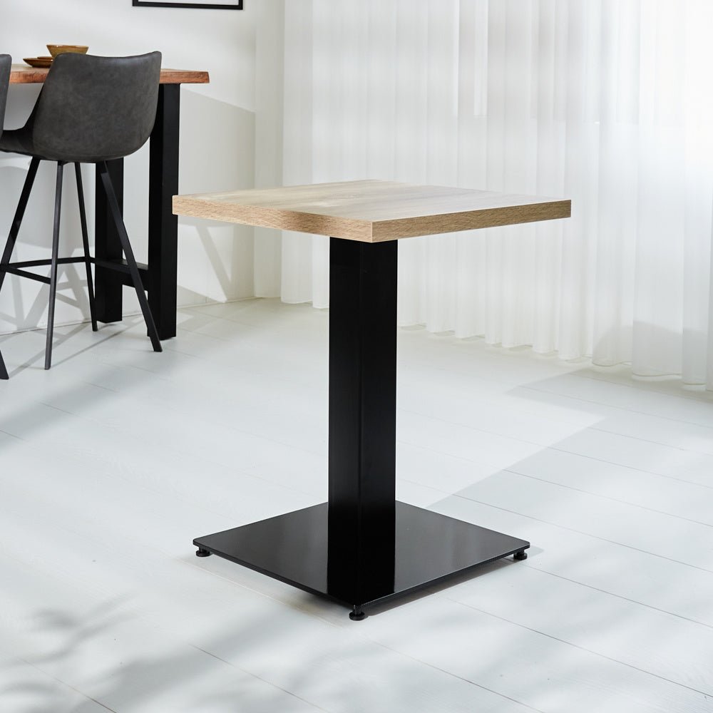Robin Robson Oak table top Dimehouse Brown LxWxH 82x82x10 Melamine Atmospheric photo diagonal front view