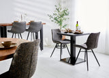 Robin Black table top Dimehouse Black LxWxH 63x63x7 Melamine Atmospheric photo in situation