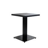 Robin Black table top Dimehouse Black LxWxH 83x83x8 Melamine White photo diagonal front view
