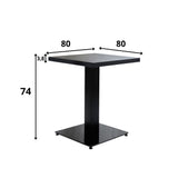 Robin Black table top Dimehouse Black LxWxH 83x83x8 Melamine White photo size indication