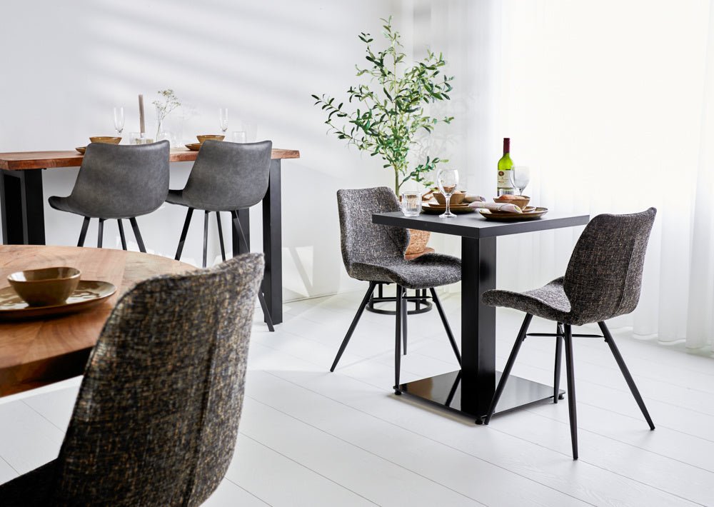 Robin Black table top Dimehouse Black LxWxH 83x83x8 Melamine Atmospheric photo in situation