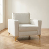 Fauteuil Berlin Crème Goud sfeerfoto in modern interieur