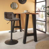 Barstool Keston Dimehouse Anthracite LxWxH 82x52x39 Microfiber Atmospheric photo in situation