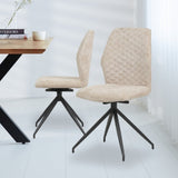 Dining room chair Charly chenille Dimehouse Beige LxWxH 67x60x51 Fabric Atmospheric photo diagonal front view