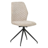 Dining room chair Charly chenille Dimehouse Beige LxWxH 67x60x51 Fabric White photo diagonal front view