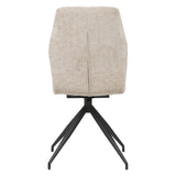 Dining room chair Charly chenille Dimehouse Beige LxWxH 67x60x51 Fabric White photo rear view