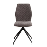Dining room chair Charly chenille Dimehouse Taupe LxWxH 67x60x51 Fabric White photo front view