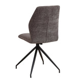 Dining room chair Charly chenille Dimehouse Taupe LxWxH 67x60x51 Fabric White photo diagonal rear view