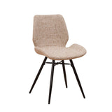 Dining room chair Beau chenille Dimehouse White LxWxH 72x68x50 Fabric White photo diagonal front view