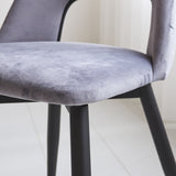 Dining room chair Mila Dimehouse Gray LxWxH 66x57x49 Fabric Atmospheric photo detail