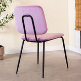 Dining room chair Jerry Dimehouse Pink LxWxH 65x53x52 Fabric Atmospheric photo diagonal rear view
