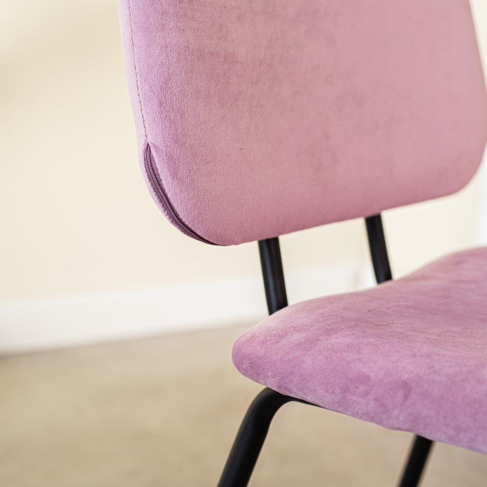 Dining room chair Jerry Dimehouse Pink LxWxH 65x53x52 Fabric Atmospheric photo detail
