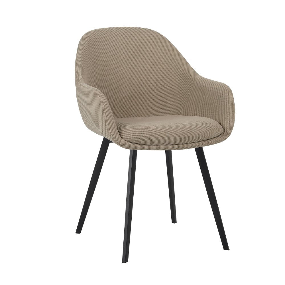 Dining room chair Remy Dimehouse Taupe LxWxH 64x59x58 White photo diagonal front view