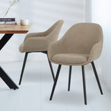 Dining room chair Remy Dimehouse Taupe LxWxH 64x59x58 Atmospheric photo diagonal front view