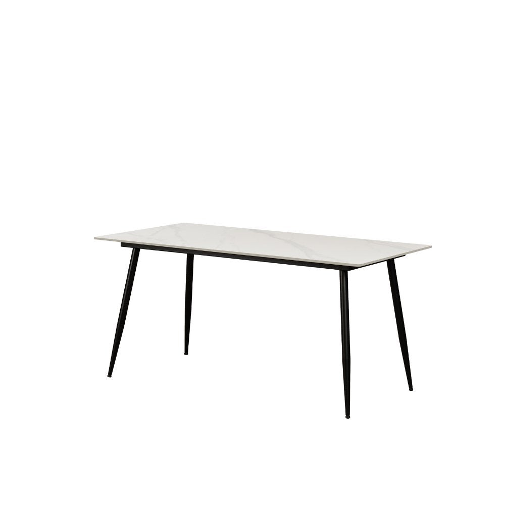 Jules White dining table Dimehouse White LxWxH 78x27x10 Sintered stone White photo diagonal front view