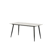 Jules White dining table Dimehouse White LxWxH 78x27x10 Sintered stone White photo diagonal front view