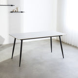 Jules White dining table Dimehouse White LxWxH 78x27x10 Sintered stone Atmospheric photo front view