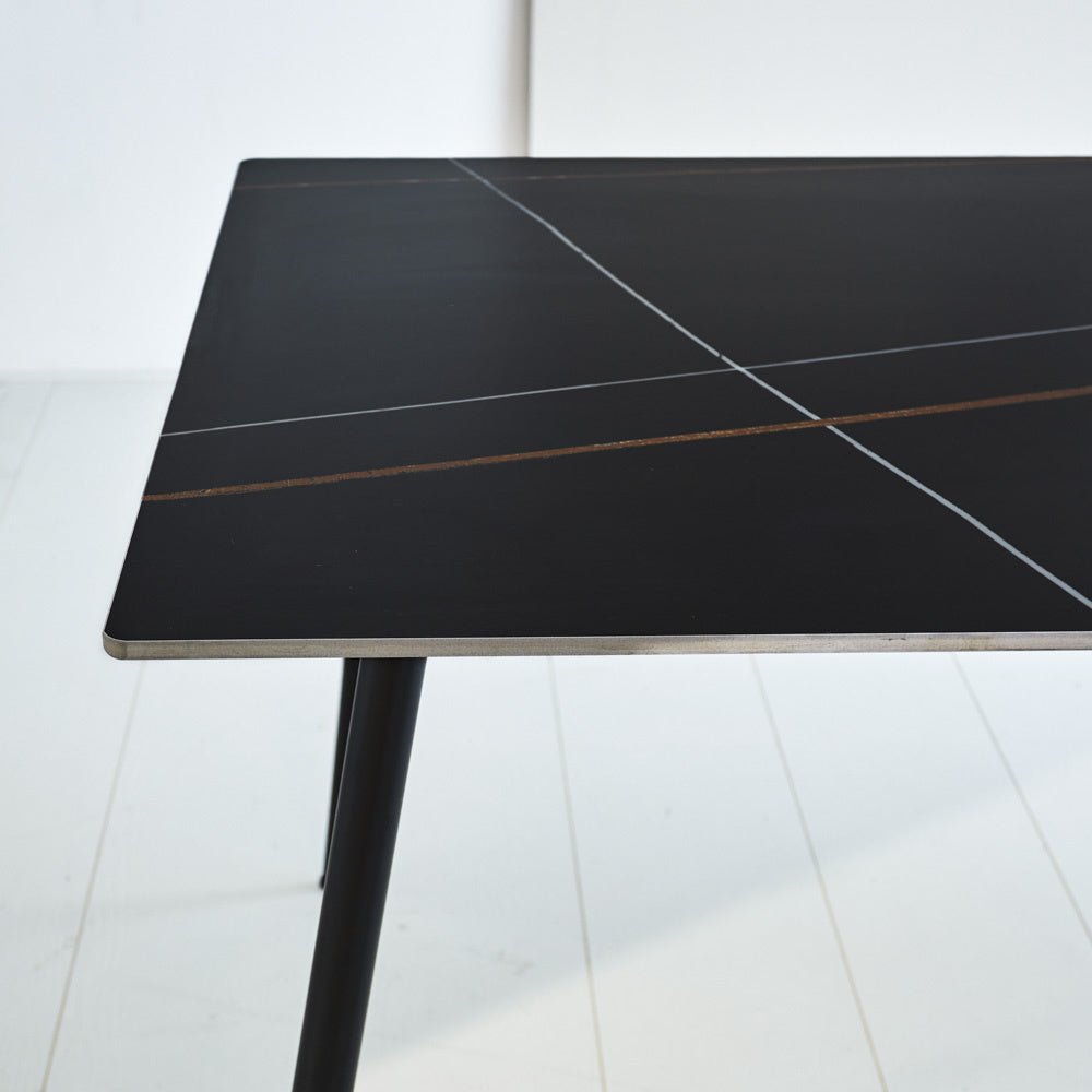 Jules Black dining table Dimehouse Black LxWxH 78x27x10 Sintered stone Atmospheric photo detail