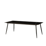 Jules Black dining table Dimehouse Black LxWxH 78x27x10 Sintered stone White photo diagonal front view