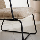 Fauteuil Hailey Chenille Dimehouse Beige LxBxH 66x64x37 Stof Sfeerfoto detail