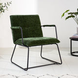 Fauteuil Hailey Chenille Dimehouse Donkergroen LxBxH 66x64x37 Stof Sfeerfoto schuin vooraanzicht